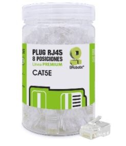 Plugs RJ45 - CAT5e, Multifilar, Modular, UTP sólido, Bote c/100 Pzs, Contactos c/Chapa de oro a 30 micras, Transparente, 263786 BROBOTIX Plugs RJ45 - CAT5e, Multifilar, Modular, UTP sólido, Bote c/100 Pzs, Contactos c/Chapa de oro a 30 micras, Transparente, 263786 BROBOTIX